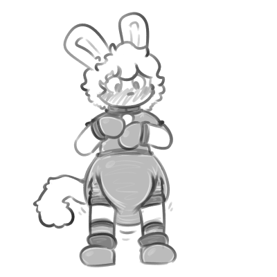 Rubber Daycare Clothes
Keywords: diaper;sketch;ludis (bunny);mittens;booties;cuffs;blushing;collar;collar with tag;socks;rubber clothes